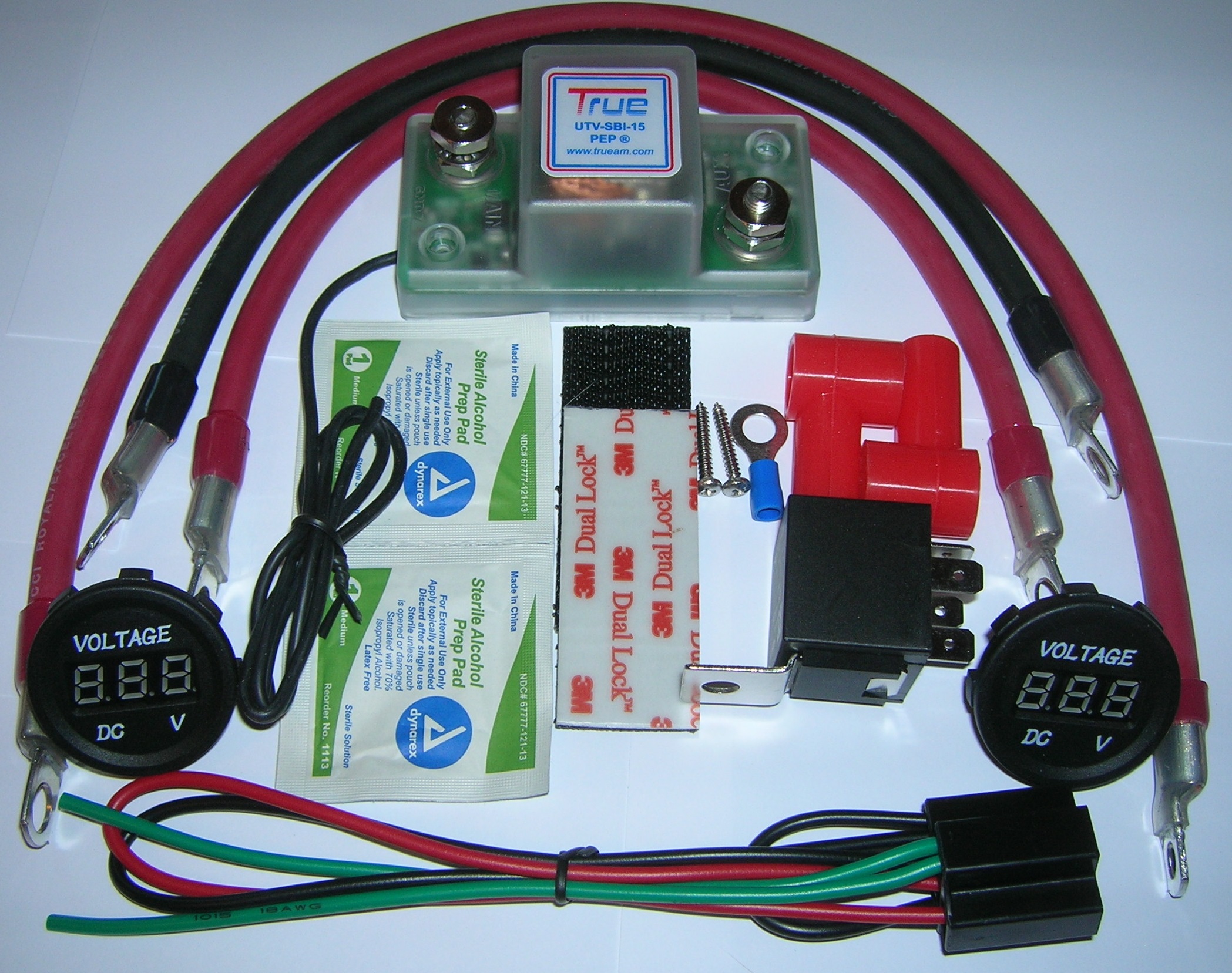 True UTV-SBI-15CM UTV Dual Battery Connect & Monitor Kit ... battery isolator relay wiring diagram 
